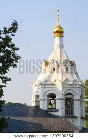 Sergiev Posad, Russia - June, 8, 2019: church in Sergiev Posad, Russia near Troitse-sergiyevsky monastery