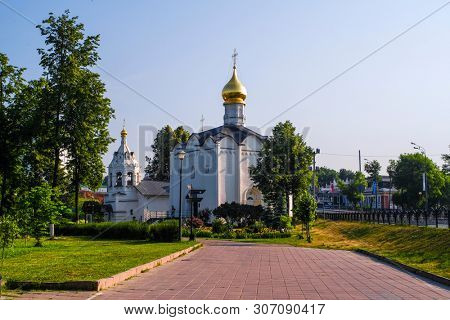 Sergiev Posad, Russia - June, 8, 2019: church in Sergiev Posad, Russia near Troitse-sergiyevsky monastery