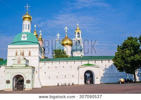Sergiev Posad, Russia - June, 8, 2019: Troitse-sergiyevsky monastery
