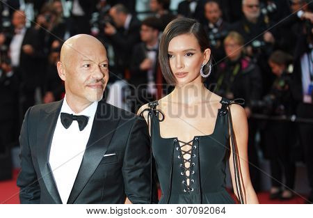 CANNES, FRANCE - MAY 17, 2019: Paulina Andreeva and Fedor Bondarchuk attend the screening of 