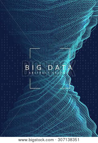 Big Data Learning. Digital Technology Abstract Background. Artificial Intelligence Concept. Tech Vis