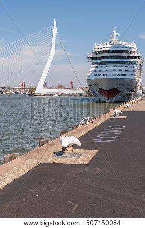 Rotterdam, Netherlands - April 18, 2019 : Aidamar Cruise Ship From The German Aida Cruises Company S