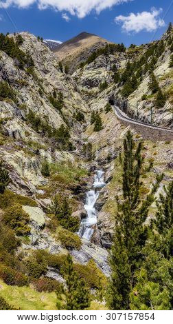 Very Nice Valley In Mountain Pyrenees Of Spain (valley Name Is Vall De Nuria)