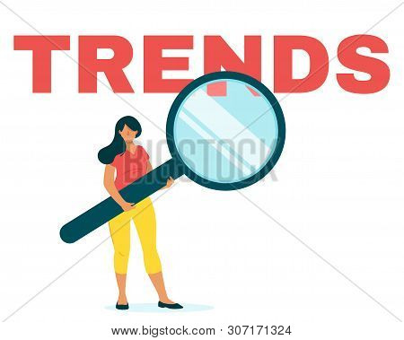 Marketer Analyzing Internet Trends Flat Web Banner Template. Smm, Seo, Market Future Tendency Foreca