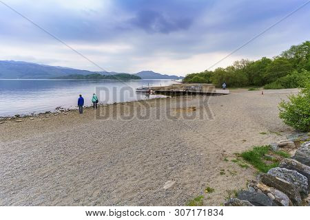 Luss Pier Is A Popular Starting Point For Boat Trips On The Loch Lomond , Argyll & Bute, Scotland