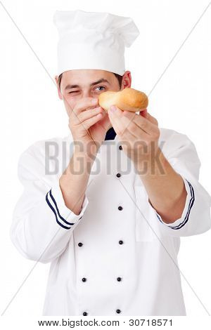 Baker. Na białym tle nad białym.