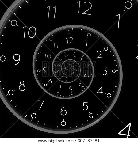 An illustration of a clock deadline spiral