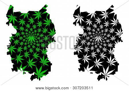 Omsk Oblast (russia, Subjects Of The Russian Federation, Oblasts Of Russia) Map Is Designed Cannabis