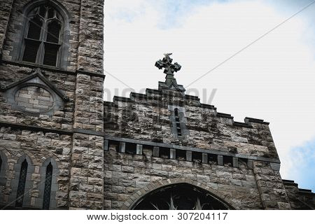 Architectural Detail Of St. Michan S Roman Catholic Church In Dublin
