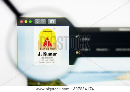 New York, New York State, Usa - 19 June 2019: Illustrative Editorial Of J Kumar Infraprojects Websit
