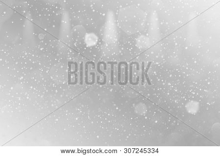 Wonderful Shining Abstract Background Stage Spotlights With Sparks Fly Defocused Bokeh - Festal Mock