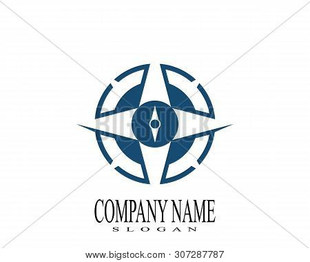 Compass Logo Template Vector Icon Illustration Design