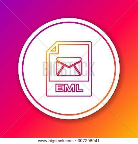 Color Eml File Document Icon. Download Eml Button Line Icon Isolated On Color Background. Eml File S