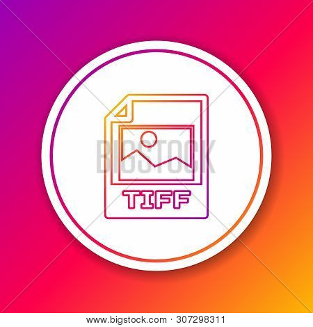 Color Tiff File Document Icon. Download Tiff Button Line Icon Isolated On Color Background. Tiff Fil