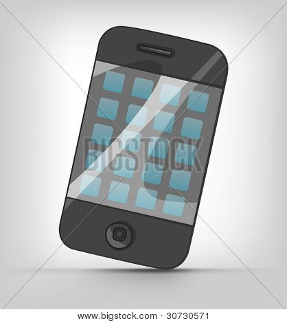 Cartoon Appliences telefono isolato su sfondo bianco. Vector.