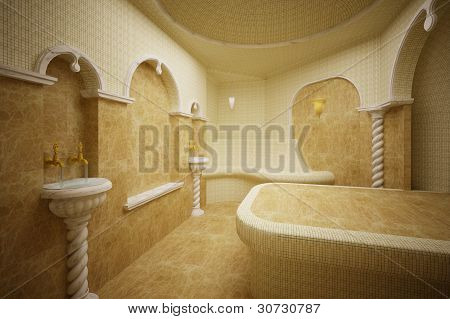 Hammam, Turecká Parní lázeň, 3-D