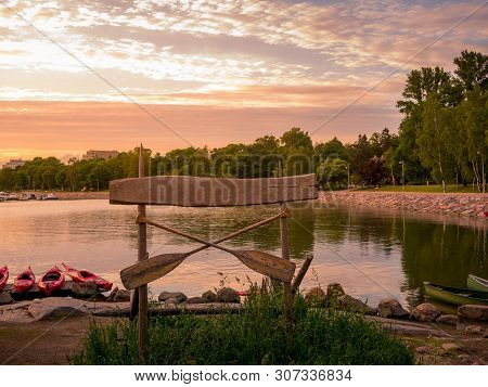 Image Of Kayak Rental Place Next To Water