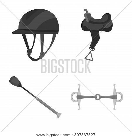 Vector Design Of Race And Horse Symbol. Collection Of Race And Racing Stock Symbol For Web.