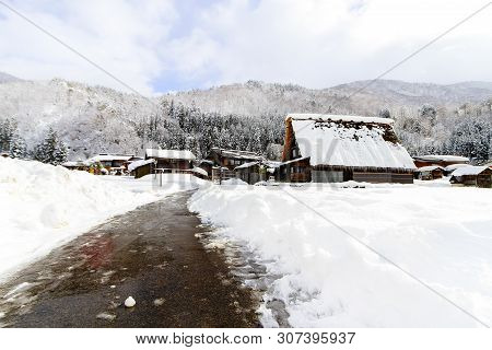 Shirakawago : Village Located In Ono District, Gifu Prefecture, Japan