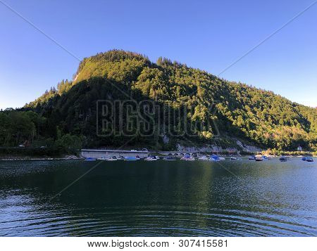Hill Gugelberg Above Alpine Lake Wagitalersee Or Waegitalersee, Innerthal - Canton Of Schwyz, Switze