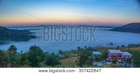 Mist. Cool Atmosphere In The Morning In The Valley