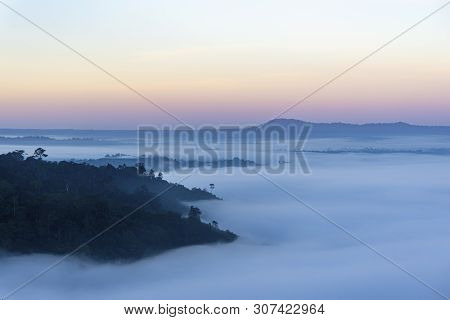 Mist. Cool Atmosphere In The Morning In The Valley