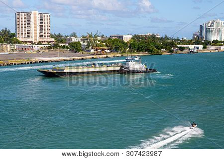San Juan, Puerto Rico - December 11, 2016: San Juan Serves As A Major Tourist Hub To The Rest Of The