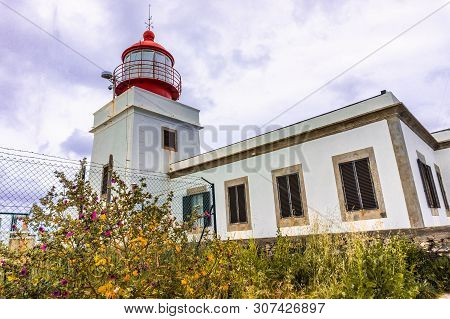 Farol Da Ponta Do Pargo Ilha Da Madeira. Lighthouse On Portugal