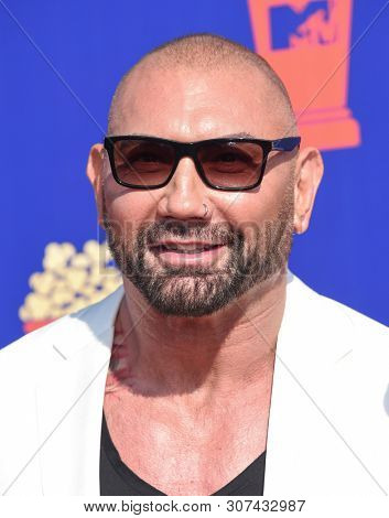 LOS ANGELES - JUN 15:  Dave Bautista arrives for the MTV Movie & TV Awards 2019 on June 15, 2019 in Santa Monica, CA