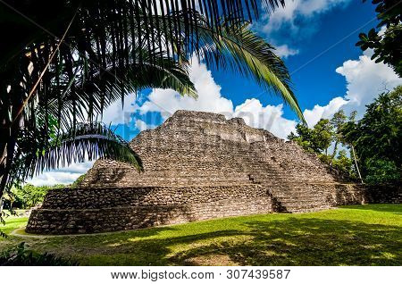 Chacchoben, Mexico - November 21, 2010. Archaeological Site Of Chacchoben In Yucatan Peninsula, Quin