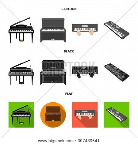 Vector Design Of Music And Piano Icon. Set Of Music And Song Vector Icon For Stock.