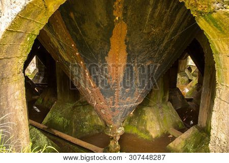 The Ruins Of An Old Mine In Waihi New Zealand