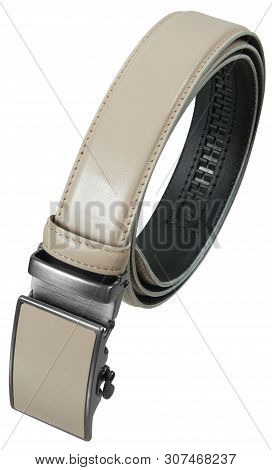 Snail Twisted Beige Belt Isolated On Transparent Background