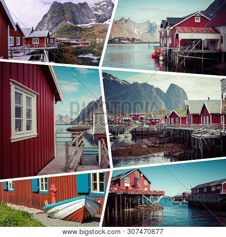 Collage Of  Lofotes - Norway - Travel Background - My Photos