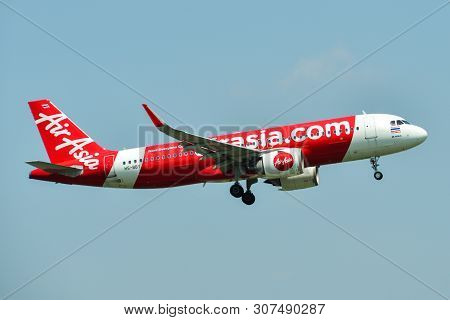 Airplane Landing At Bangkok Airport