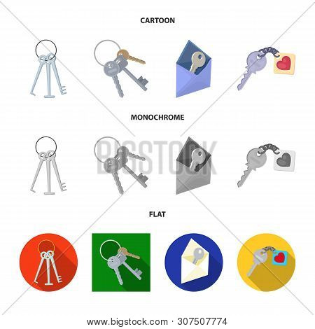 Vector Design Of Key And Protection Logo. Collection Of Key And Security Vector Icon For Stock.