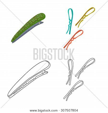 Vector Design Of Beauty And Fashion Logo. Set Of Beauty And Female Stock Vector Illustration.