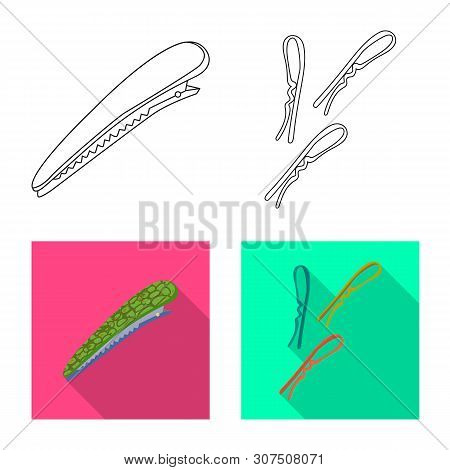 Vector Design Of Beauty And Fashion Logo. Set Of Beauty And Female Vector Icon For Stock.