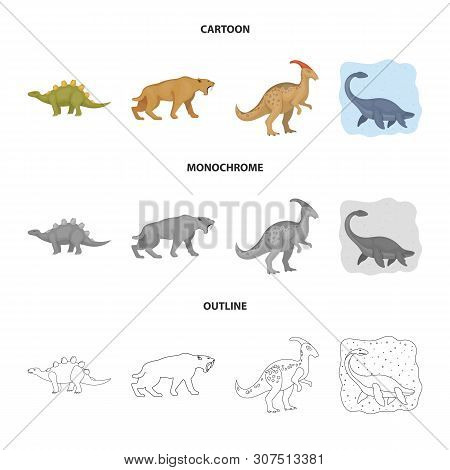 Vector Illustration Of Animal And Character Icon. Set Of Animal And Ancient Stock Symbol For Web.