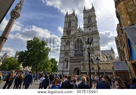 The Entrance To The Abbey Of Westminster Abbey On The Occasion Of A Mundane Event