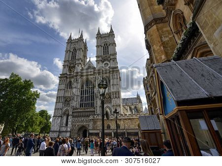 The Entrance To The Abbey Of Westminster Abbey On The Occasion Of A Mundane Event
