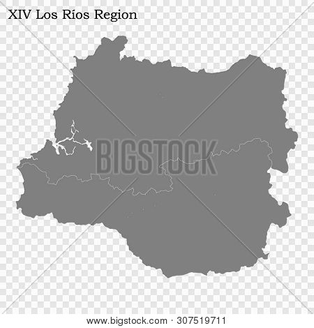 High Quality Map Of Los Rios Is A Region Of Chile, With Borders Of The Provinces