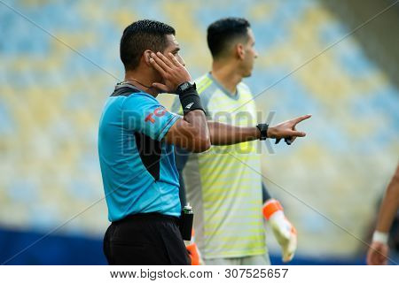 Rio De Janeiro, Brazil - June 16, 2019: Diego Mirko Haro Sueldo  Referee During The 2019 America Cup