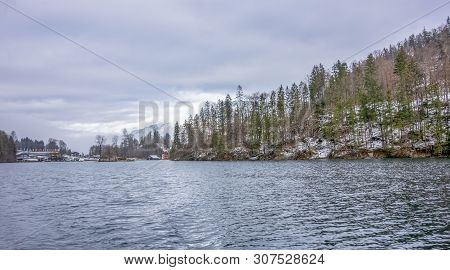 Scenery Around Schoenau Am Koenigssee In Bavaria At Winter Time