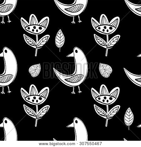 Simple Scandinavian Pattern Primiyive Naive Style Minimalistic Vector