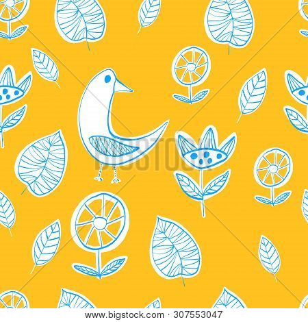 Simple Scandinavian Pattern Primiyive Naive Style Minimalistic Vector