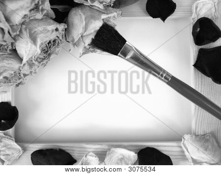Cornice di Rose In bianco e nero
