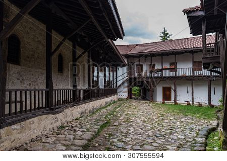 In Courtyard Of The Medieval Orthodox Monastery Of Rozhen, Near Melnik, Bulgaria