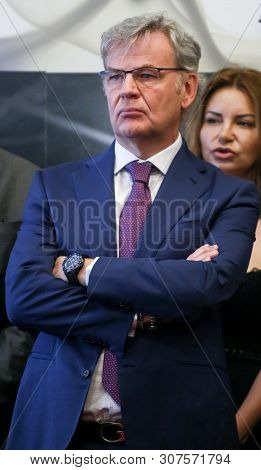 Bucharest, Romania - June 10, 2019: Dr. Franco Gussalli Beretta, Executive Vp & Director Of Beretta 