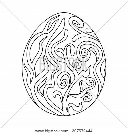 Vector Illustration Of Egg And Dragon Icon. Set Of Egg And Easter Vector Icon For Stock.